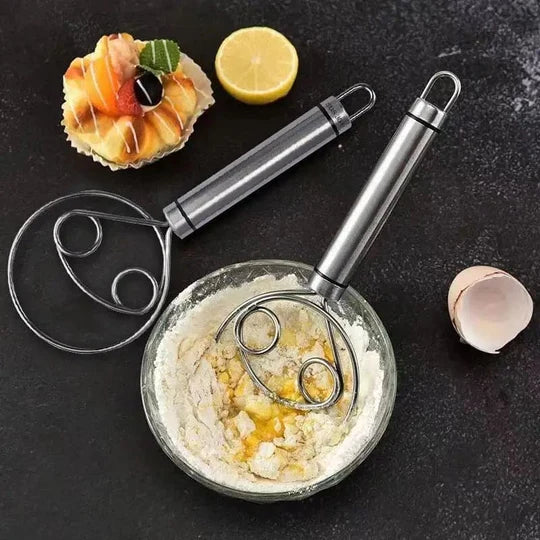 Manual Non Stick Steel Flour Cream Mixer Beater Tool