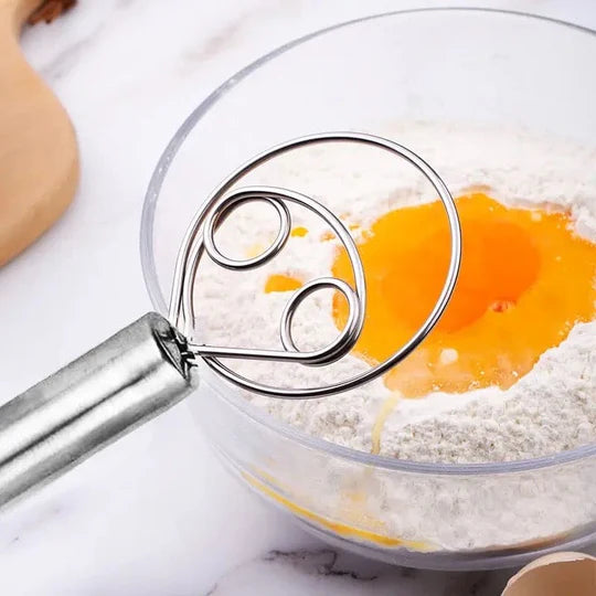 Manual Non Stick Steel Flour Cream Mixer Beater Tool