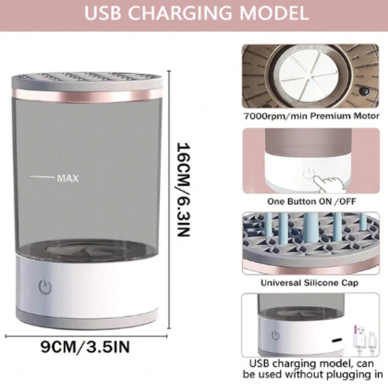 3 In 1 Electric Makeup Brush Cleaning Machine