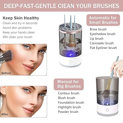 3 In 1 Electric Makeup Brush Cleaning Machine