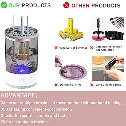 3 In 1 Electric Makeup Brush Cleaning Machine