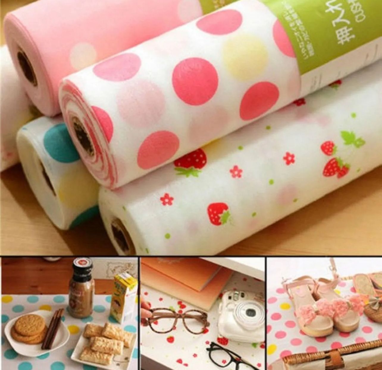 Kitchen Polka Foamic Sheet – 45x300 Waterproof, Oil Resistant, Decorative Wall And Counter Covering Sheet (Random Design)