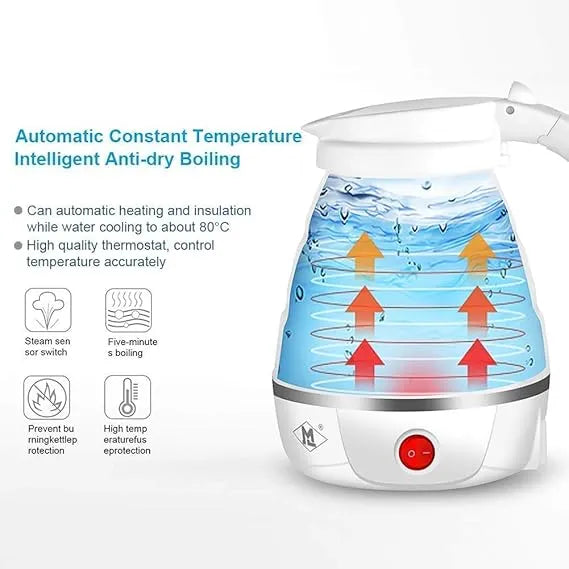 Portable Foldable Silicone Electric Travel Kettle