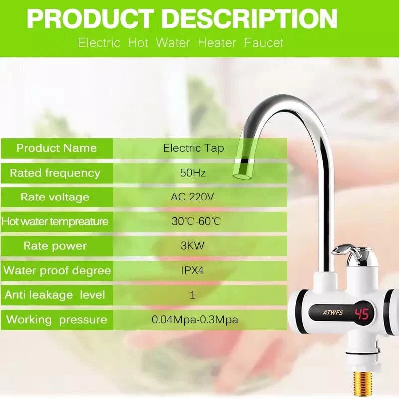 Instant Electric Water Heater Tap For Winter