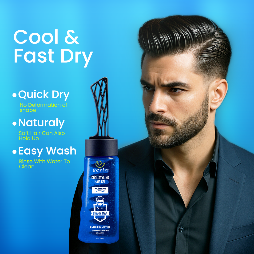 Original ECRIN COOL STYLING HAIR GEL WITH ACTIVE COLLAGEN 280ml (Free Delivery And Return)