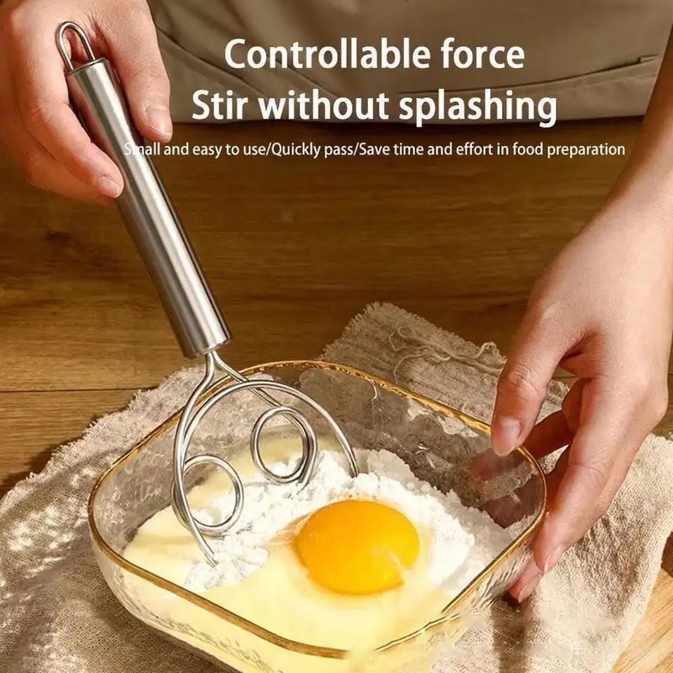 Manual Non Stick Steel Flour Cream Mixer Beater Tool