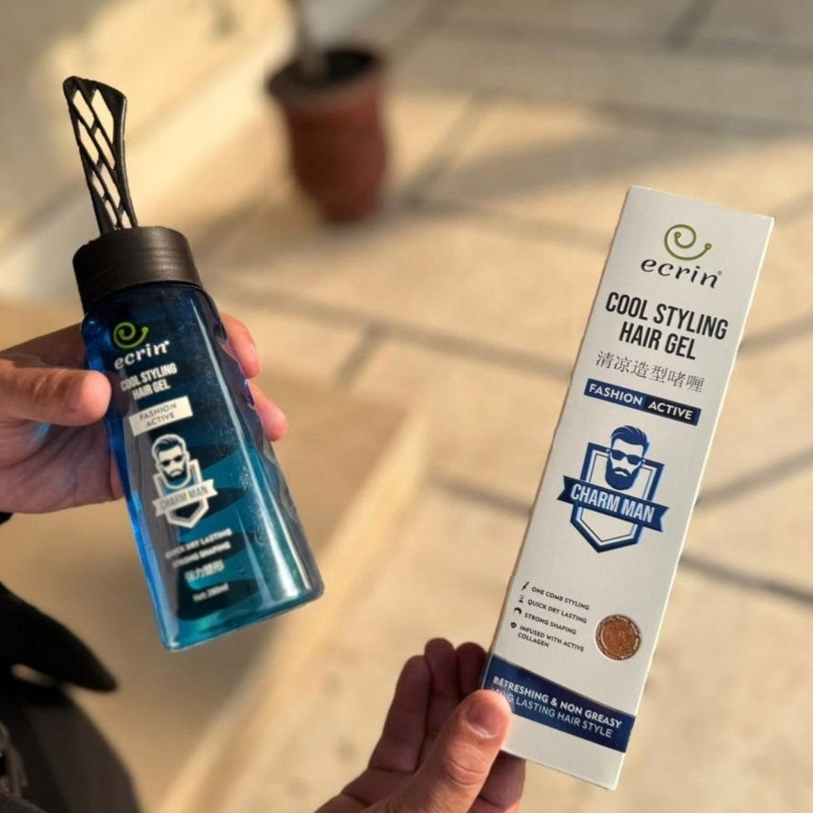 Original ECRIN COOL STYLING HAIR GEL WITH ACTIVE COLLAGEN 280ml (Free Delivery And Return)