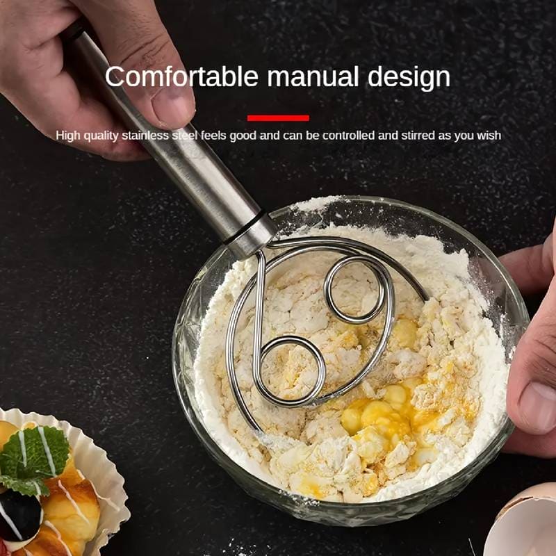 Manual Non Stick Steel Flour Cream Mixer Beater Tool