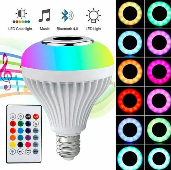 Colorful RGB LED Music Bulb with Built-in Bluetooth Speaker