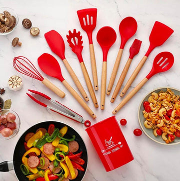 12 Pcs Silicone Cooking Utensils Kitchen Utensil Set
