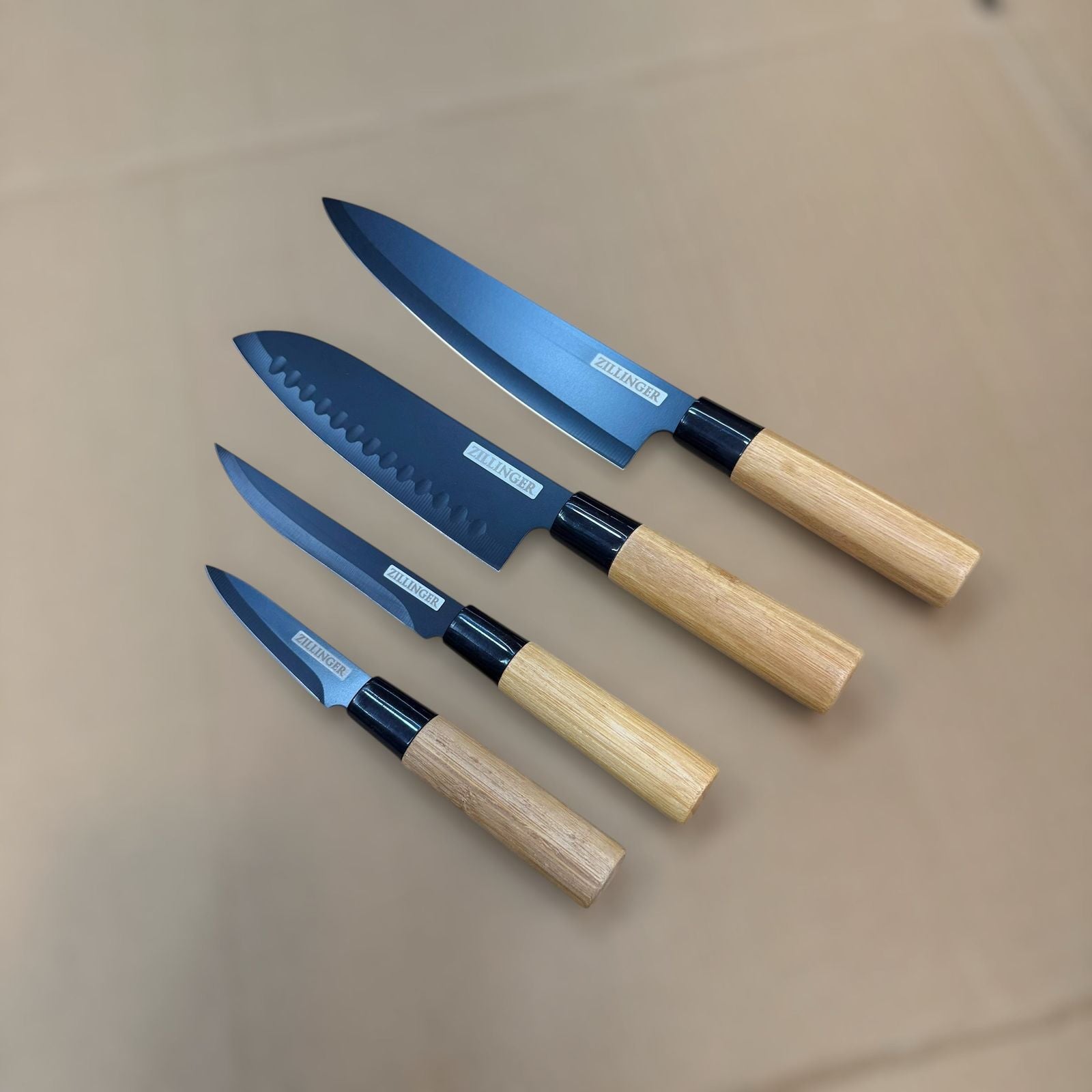 4 Piece Japanese Kitchen Knives stainless steel Set