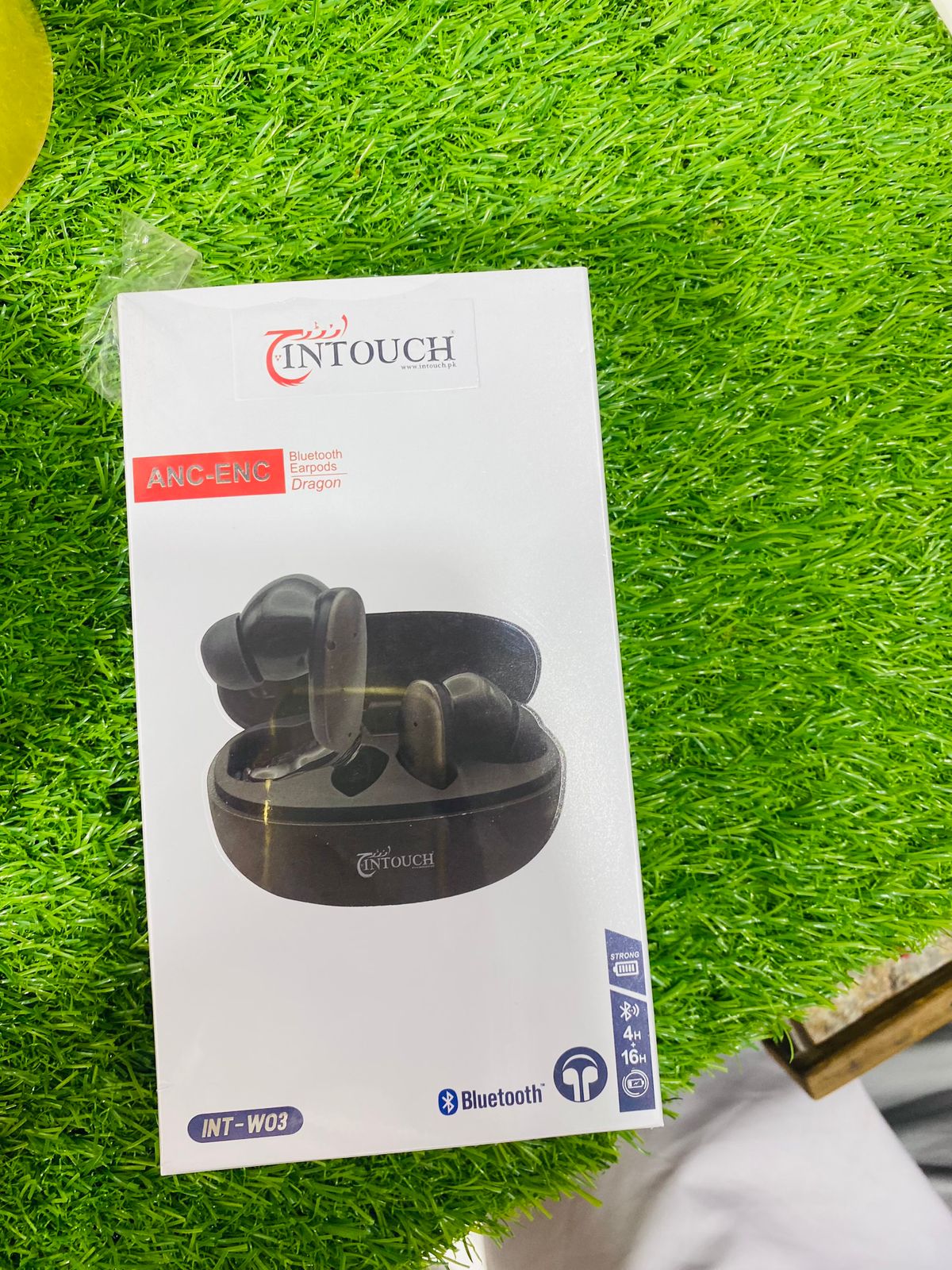 InTouch INT-W03 Wireless Bluetooth Earbuds – ANC | ENC High Quality.