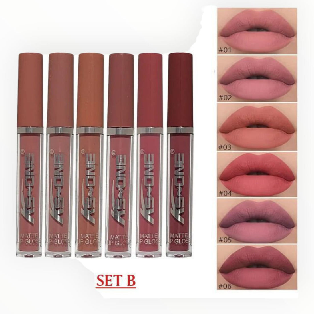 1-In-6 PCS Lipgloss Set Premium Quality
