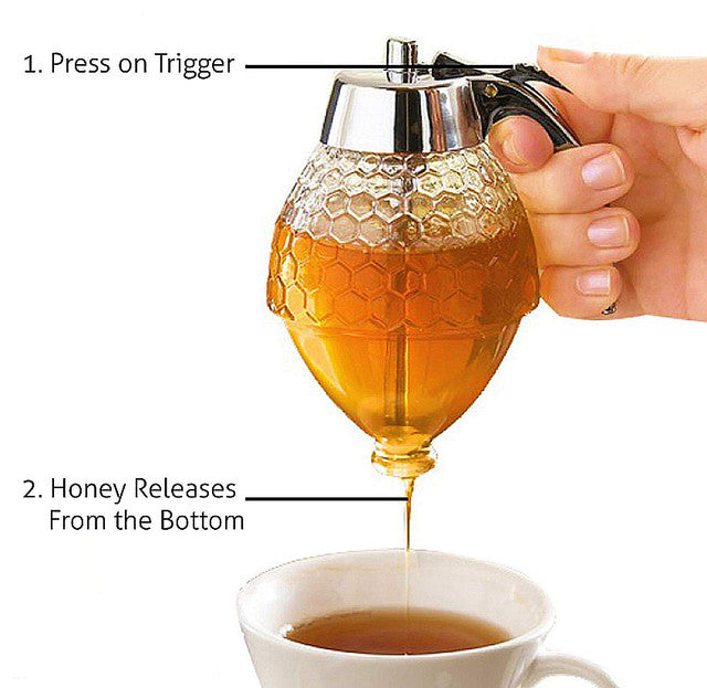 Honey Dispenser Acrylic Jar For Kitchen 200ML.