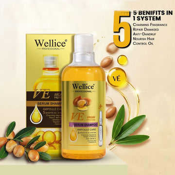 Wellice Argan Protein Shampoo (500ml) - Anti-Dandruff & Damage Repair