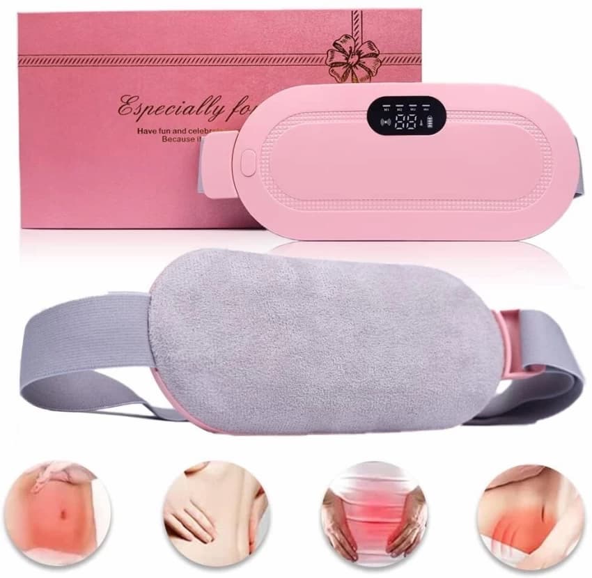 Cramp Relief Heating Belt – Portable Menstrual Pad with 4 Massage Modes (Free Delivery And Return)
