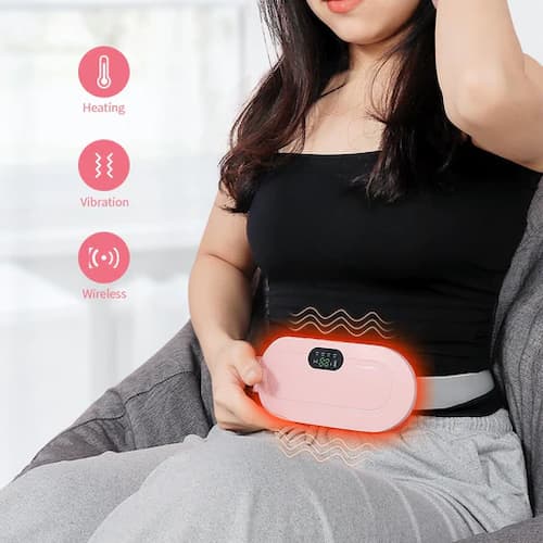 Cramp Relief Heating Belt – Portable Menstrual Pad with 4 Massage Modes (Free Delivery And Return)