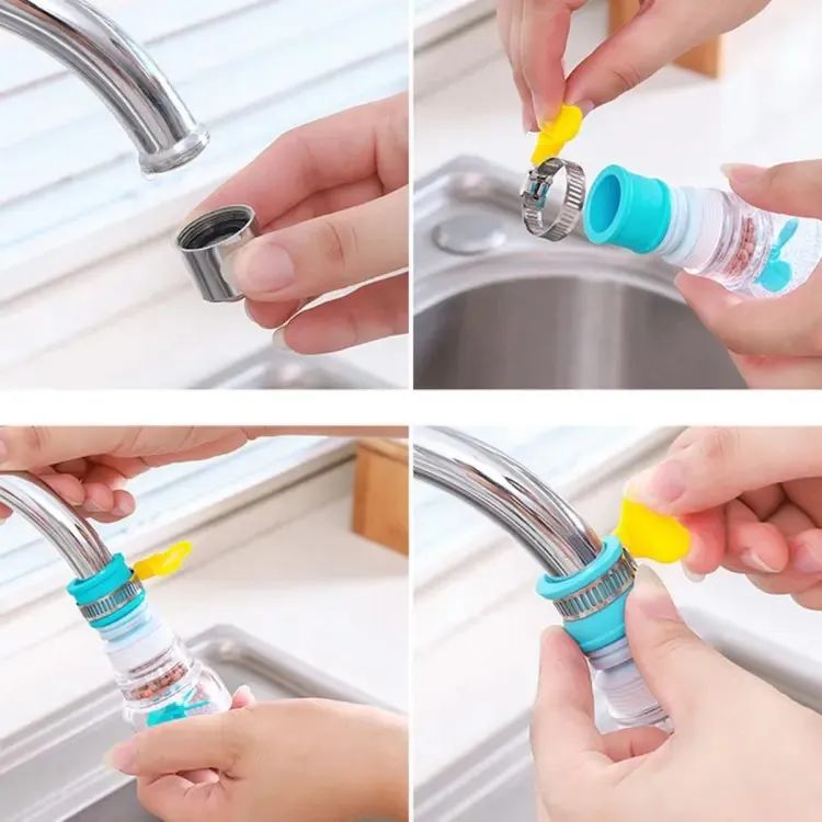 Kitchen Plastic Shower Splash Fan Faucet Water Saving Filter