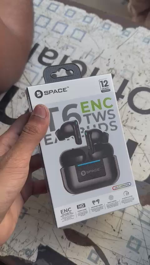 T6 ENC/ANC TWS Noise Cancellation Earbuds Wireless